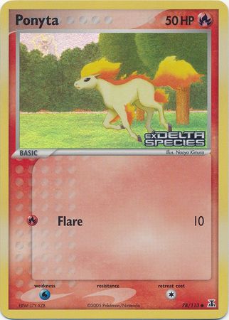 Ponyta (78/113) (Stamped) [EX: Delta Species] | Card Merchant Takapuna