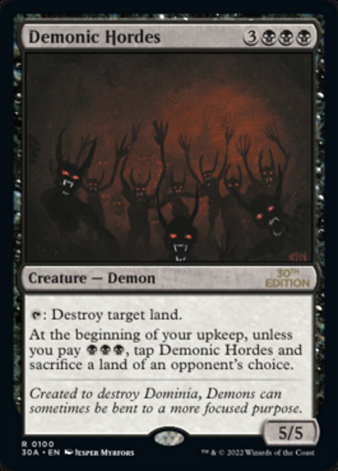 Demonic Hordes [30th Anniversary Edition] | Card Merchant Takapuna