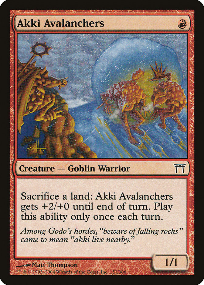 Akki Avalanchers [Champions of Kamigawa] | Card Merchant Takapuna