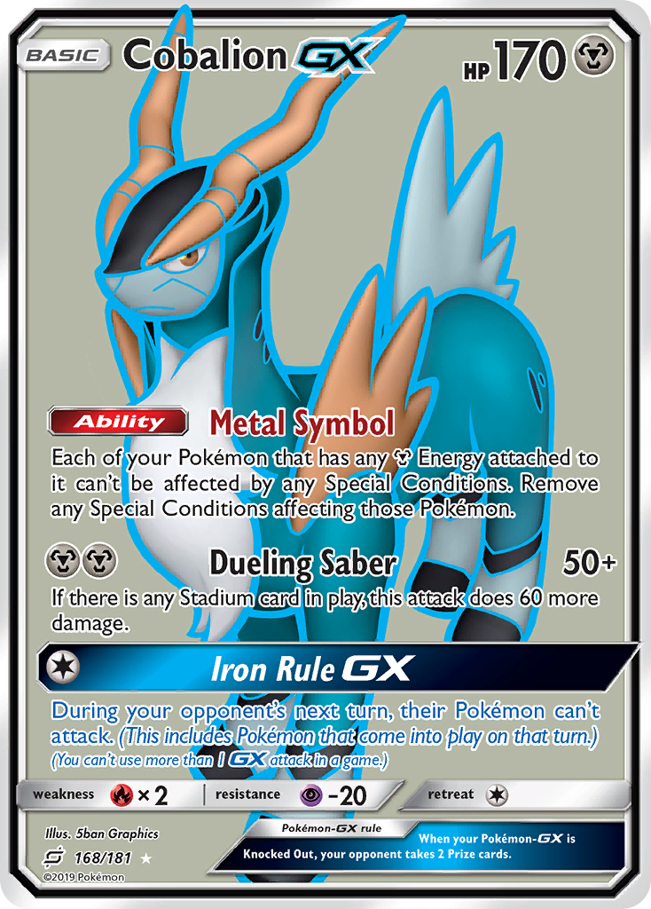 Cobalion GX (168/181) [Sun & Moon: Team Up] | Card Merchant Takapuna