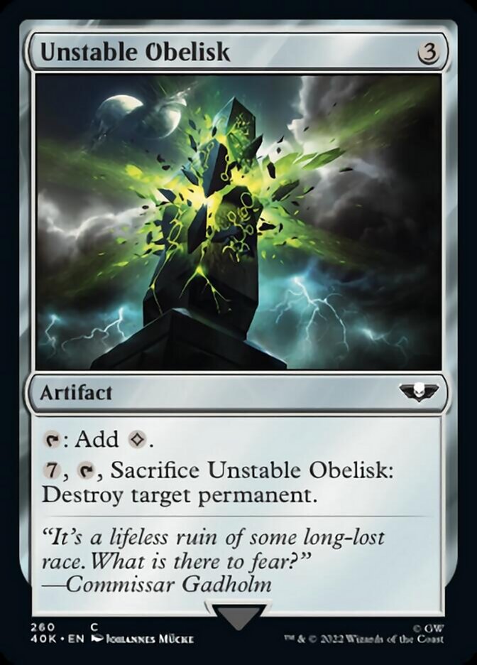 Unstable Obelisk [Warhammer 40,000] | Card Merchant Takapuna