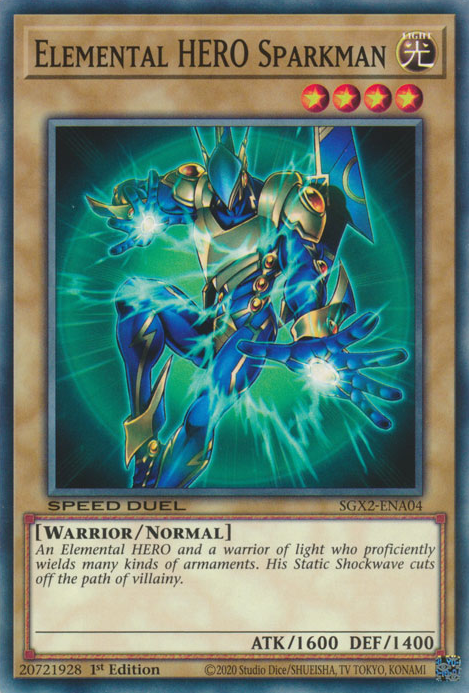 Elemental HERO Sparkman [SGX2-ENA04] Common | Card Merchant Takapuna