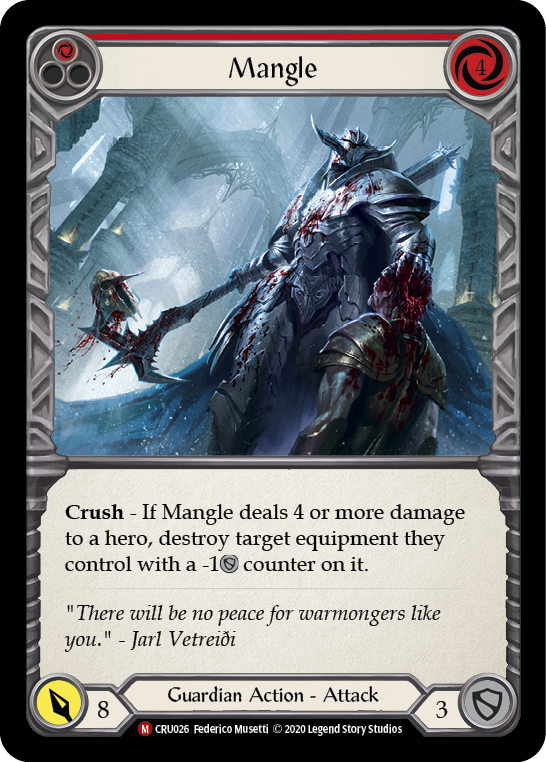 Mangle [CRU026] (Crucible of War)  1st Edition Rainbow Foil | Card Merchant Takapuna