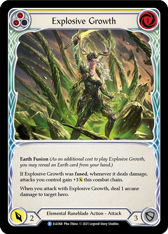 Explosive Growth (Yellow) [ELE068] (Tales of Aria)  1st Edition Normal | Card Merchant Takapuna