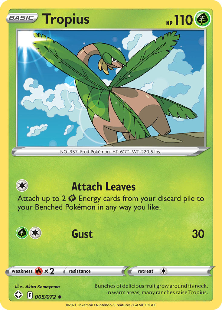 Tropius (005/072) [Sword & Shield: Shining Fates] | Card Merchant Takapuna