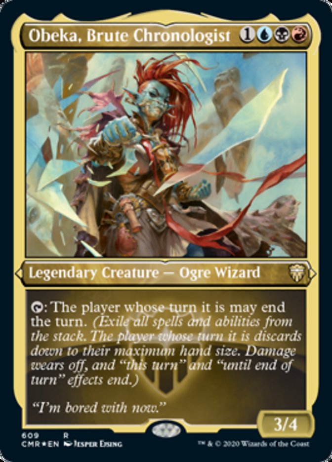 Obeka, Brute Chronologist (Etched) [Commander Legends] | Card Merchant Takapuna