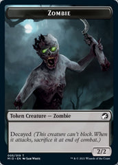 Zombie (005) // Wrenn and Seven Emblem Double-Sided Token [Innistrad: Midnight Hunt Tokens] | Card Merchant Takapuna