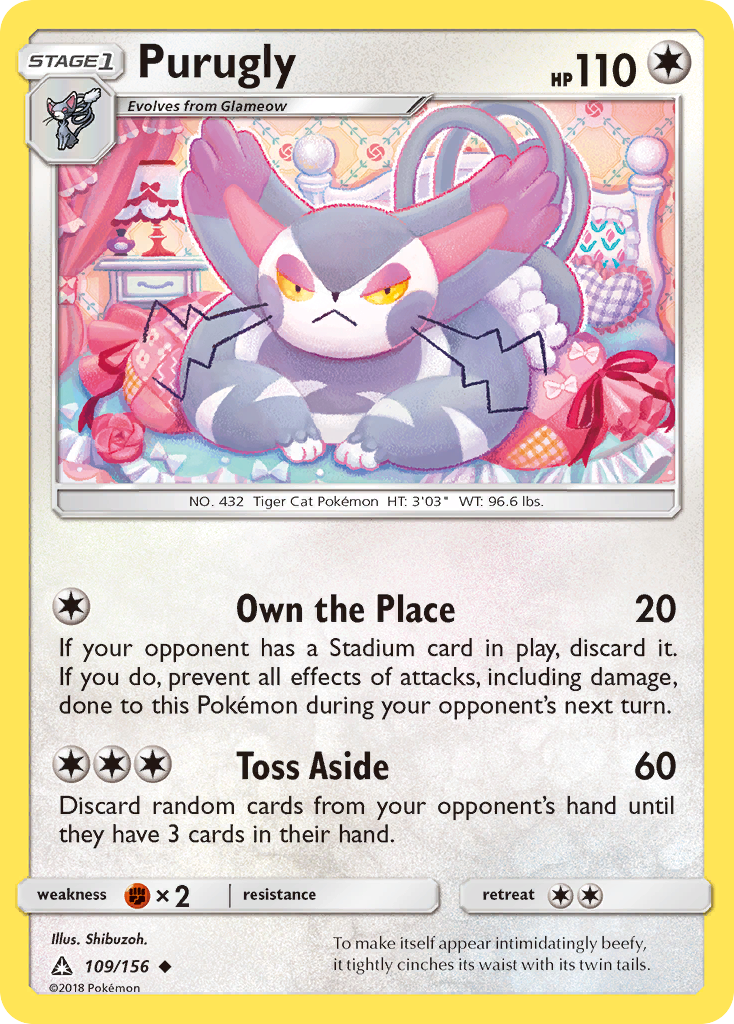 Purugly (109/156) [Sun & Moon: Ultra Prism] | Card Merchant Takapuna