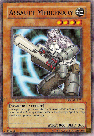 Assault Mercenary [CRMS-EN023] Common | Card Merchant Takapuna