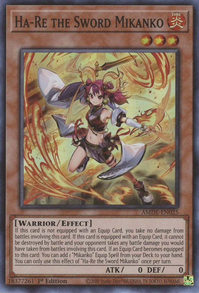 Ha-Re the Sword Mikanko [AMDE-EN025] Super Rare | Card Merchant Takapuna