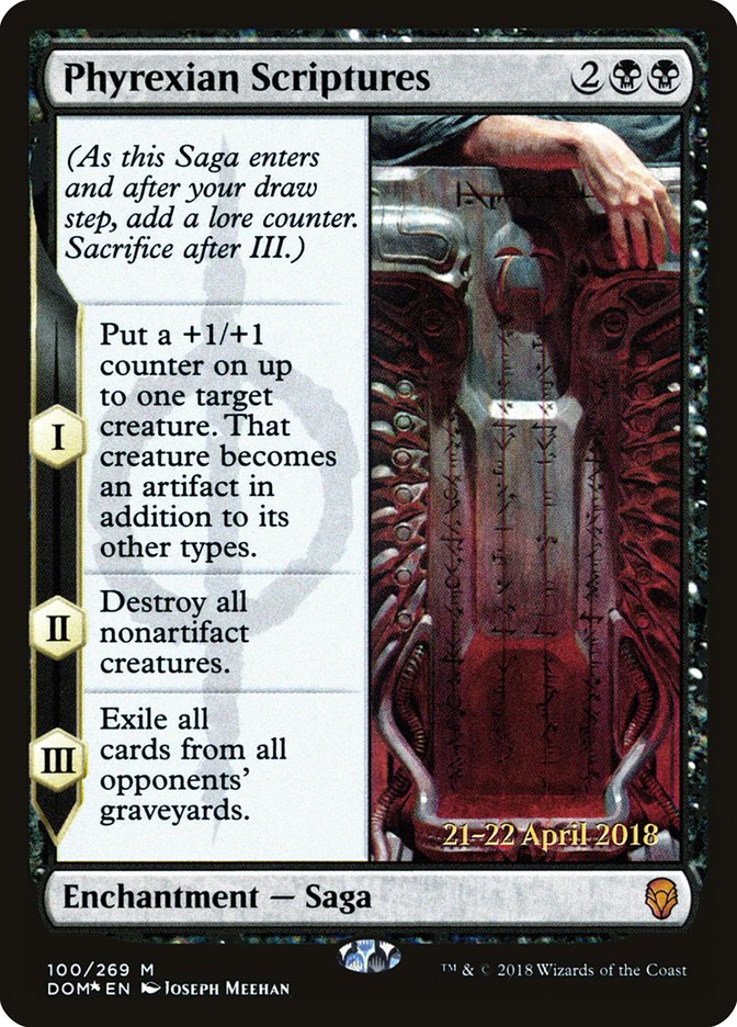 Phyrexian Scriptures [Dominaria Prerelease Promos] | Card Merchant Takapuna