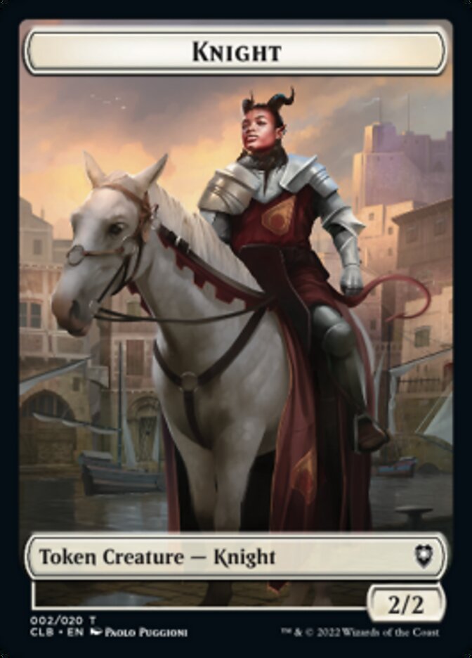 Knight Token [Commander Legends: Battle for Baldur's Gate Tokens] | Card Merchant Takapuna