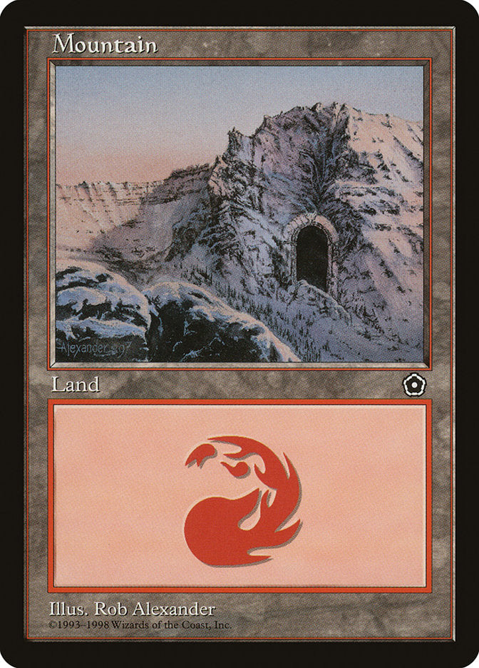 Mountain (Signature on Left / Cave on Right) [Portal Second Age] | Card Merchant Takapuna