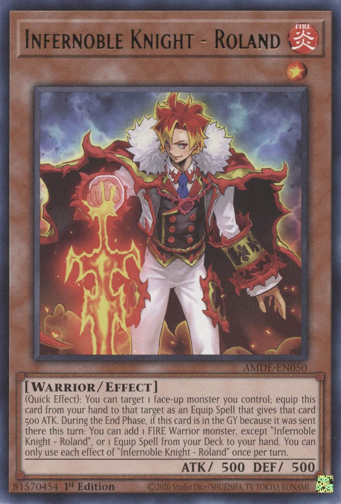 Infernoble Knight - Roland [AMDE-EN050] Rare | Card Merchant Takapuna
