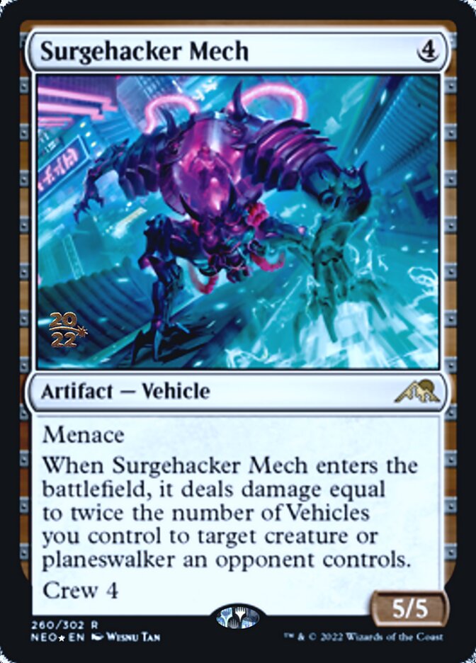 Surgehacker Mech [Kamigawa: Neon Dynasty Prerelease Promos] | Card Merchant Takapuna