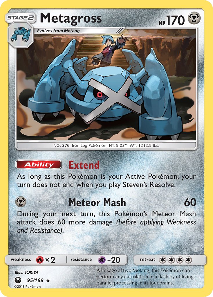 Metagross (95/168) (Prerelease Kit Exclusive) (Theme Deck Exclusive) [Sun & Moon: Celestial Storm] | Card Merchant Takapuna