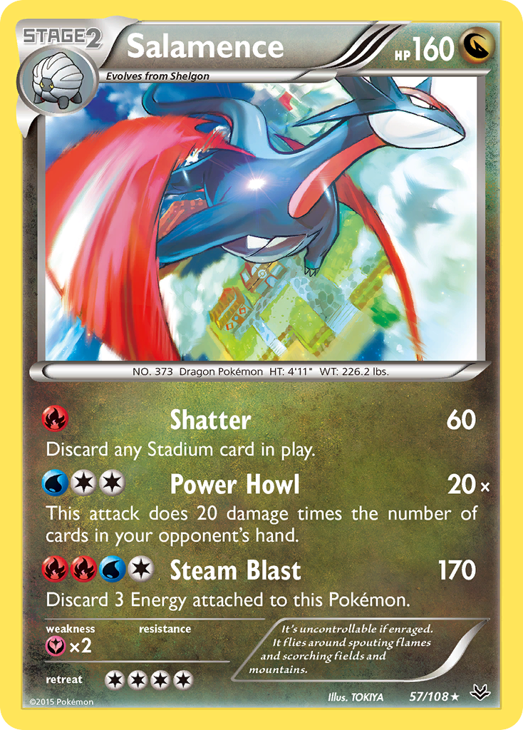 Salamence (57/108) [XY: Roaring Skies] | Card Merchant Takapuna