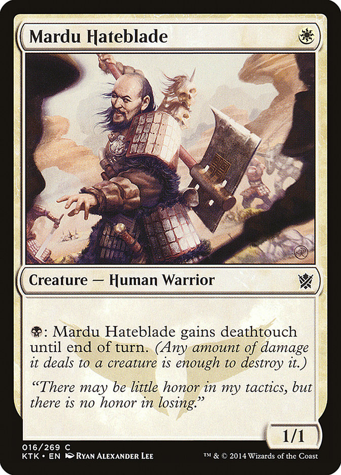 Mardu Hateblade [Khans of Tarkir] | Card Merchant Takapuna