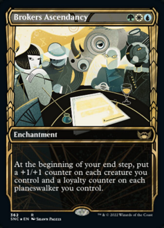 Brokers Ascendancy (Showcase Golden Age Gilded Foil) [Streets of New Capenna] | Card Merchant Takapuna