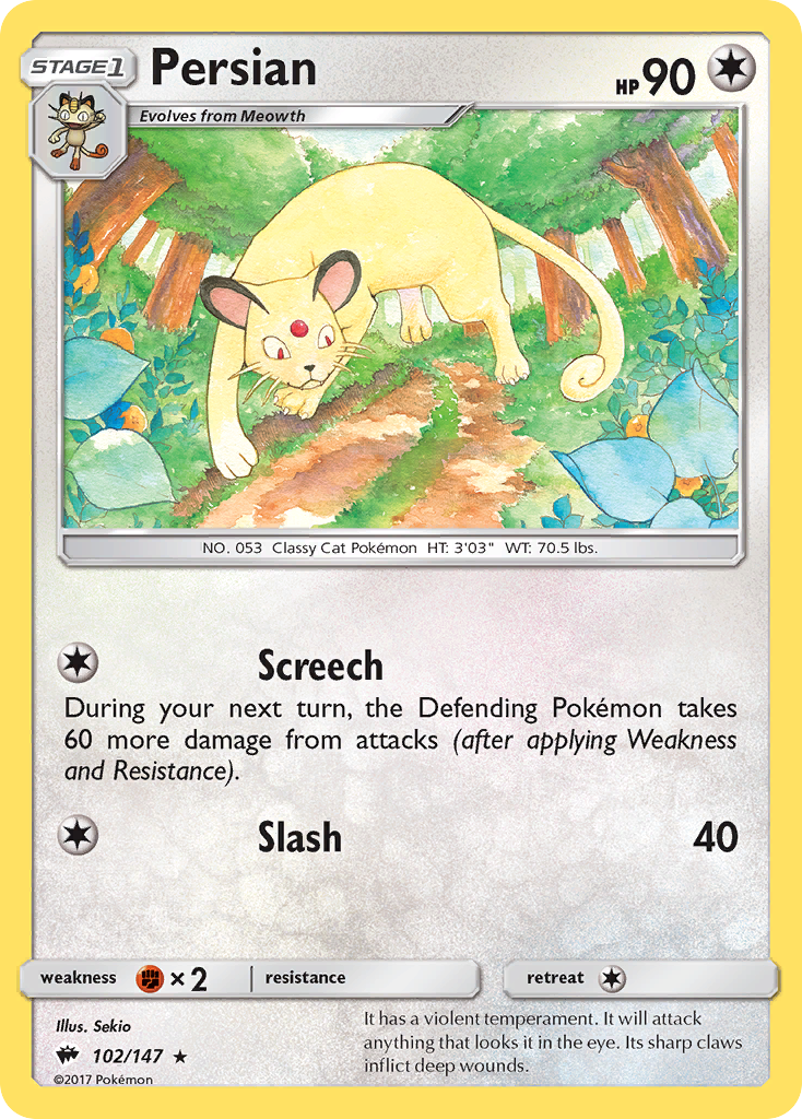 Persian (102/147) [Sun & Moon: Burning Shadows] | Card Merchant Takapuna