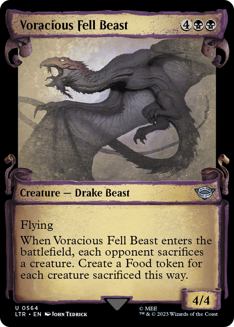 Voracious Fell Beast [The Lord of the Rings: Tales of Middle-Earth Showcase Scrolls] | Card Merchant Takapuna