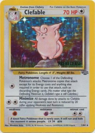 Clefable (1/64) (Prerelease Promo) [Jungle Unlimited] | Card Merchant Takapuna