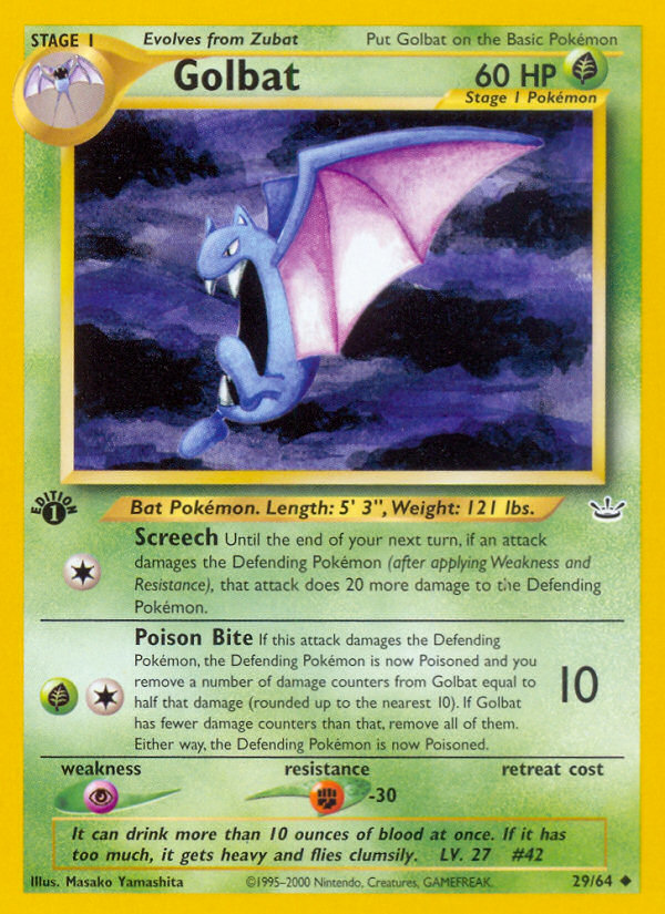 Golbat (29/64) [Neo Revelation 1st Edition] | Card Merchant Takapuna