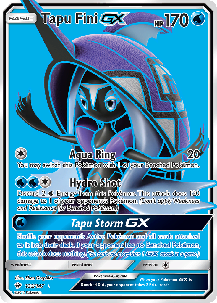 Tapu Fini GX (133/147) [Sun & Moon: Burning Shadows] | Card Merchant Takapuna