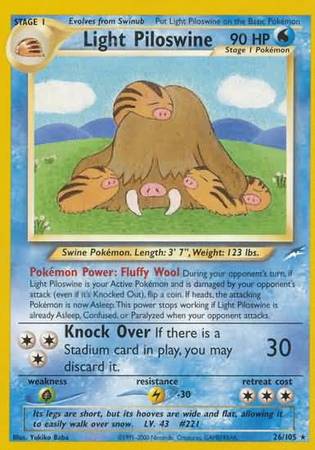 Light Piloswine (26/105) [Neo Destiny Unlimited] | Card Merchant Takapuna