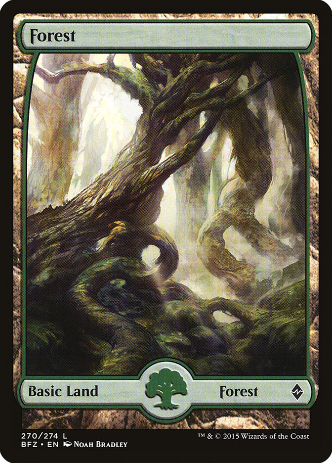 Forest (270) (Full Art) [Battle for Zendikar] | Card Merchant Takapuna