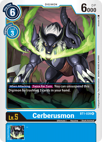 Cerberusmon [BT1-039] [Release Special Booster Ver.1.0] | Card Merchant Takapuna