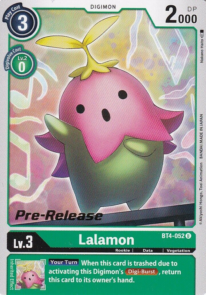 Lalamon [BT4-052] [Great Legend Pre-Release Promos] | Card Merchant Takapuna