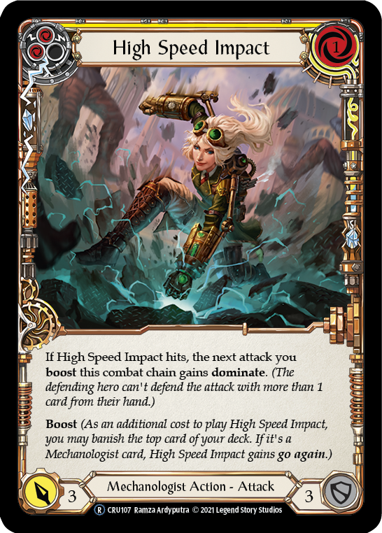 High Speed Impact (Yellow) [U-CRU107] (Crucible of War Unlimited)  Unlimited Rainbow Foil | Card Merchant Takapuna