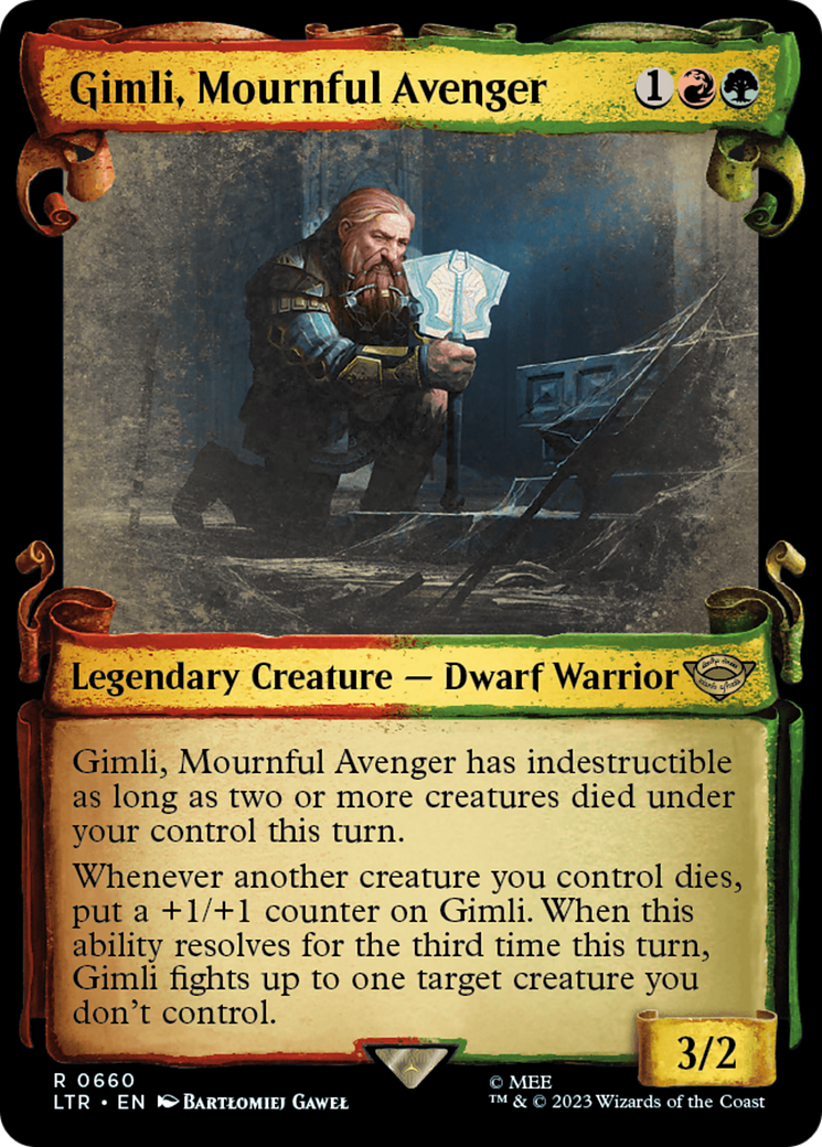 Gimli, Mournful Avenger [The Lord of the Rings: Tales of Middle-Earth Showcase Scrolls] | Card Merchant Takapuna