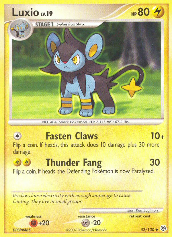 Luxio (52/130) [Diamond & Pearl: Base Set] | Card Merchant Takapuna