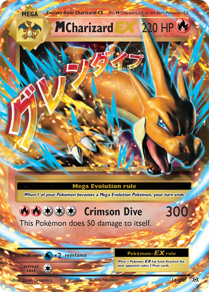 M Charizard EX (13/108) [XY: Evolutions] | Card Merchant Takapuna