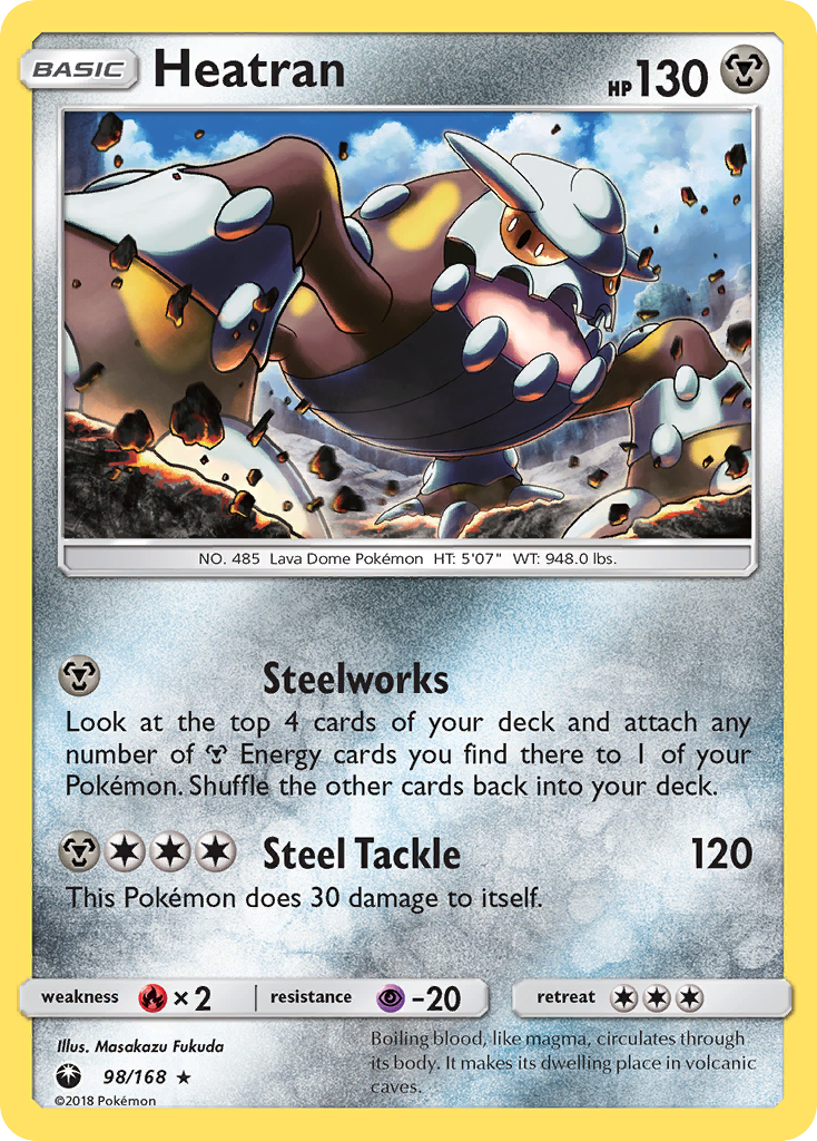 Heatran (98/168) [Sun & Moon: Celestial Storm] | Card Merchant Takapuna