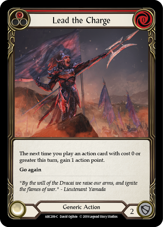 Lead the Charge (Red) [ARC209-C] (Arcane Rising)  1st Edition Rainbow Foil | Card Merchant Takapuna