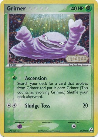 Grimer (54/92) (Stamped) [EX: Legend Maker] | Card Merchant Takapuna