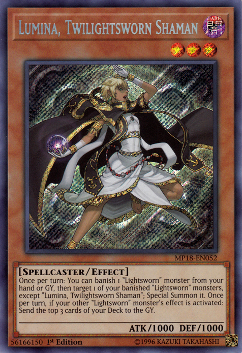 Lumina, Twilightsworn Shaman [MP18-EN052] Secret Rare | Card Merchant Takapuna