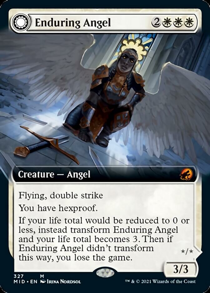 Enduring Angel // Angelic Enforcer (Extended Art) [Innistrad: Midnight Hunt] | Card Merchant Takapuna