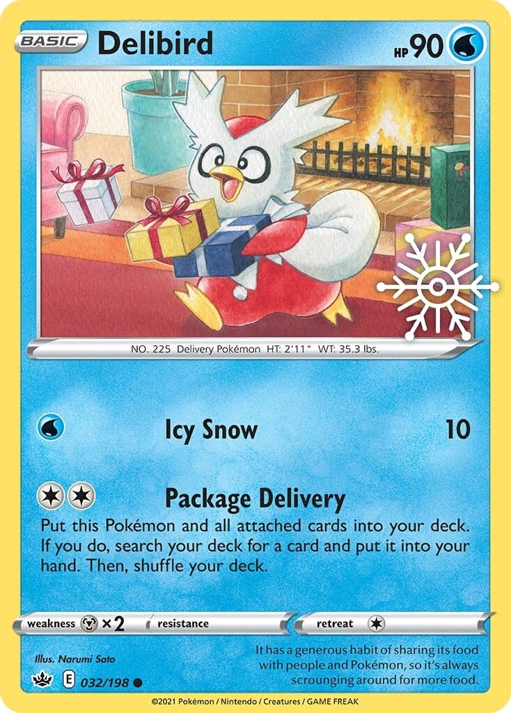 Delibird (032/198) (Holiday Calendar) [Sword & Shield: Chilling Reign] | Card Merchant Takapuna