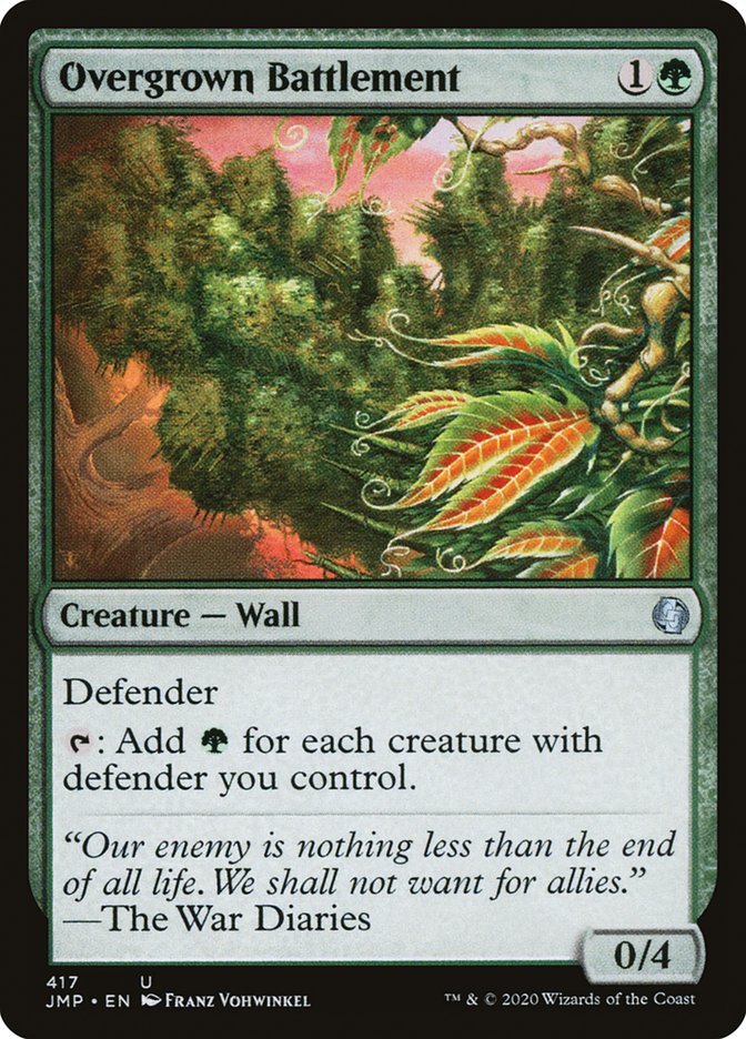 Overgrown Battlement [Jumpstart] | Card Merchant Takapuna