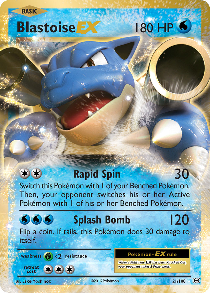 Blastoise EX (21/108) [XY: Evolutions] | Card Merchant Takapuna