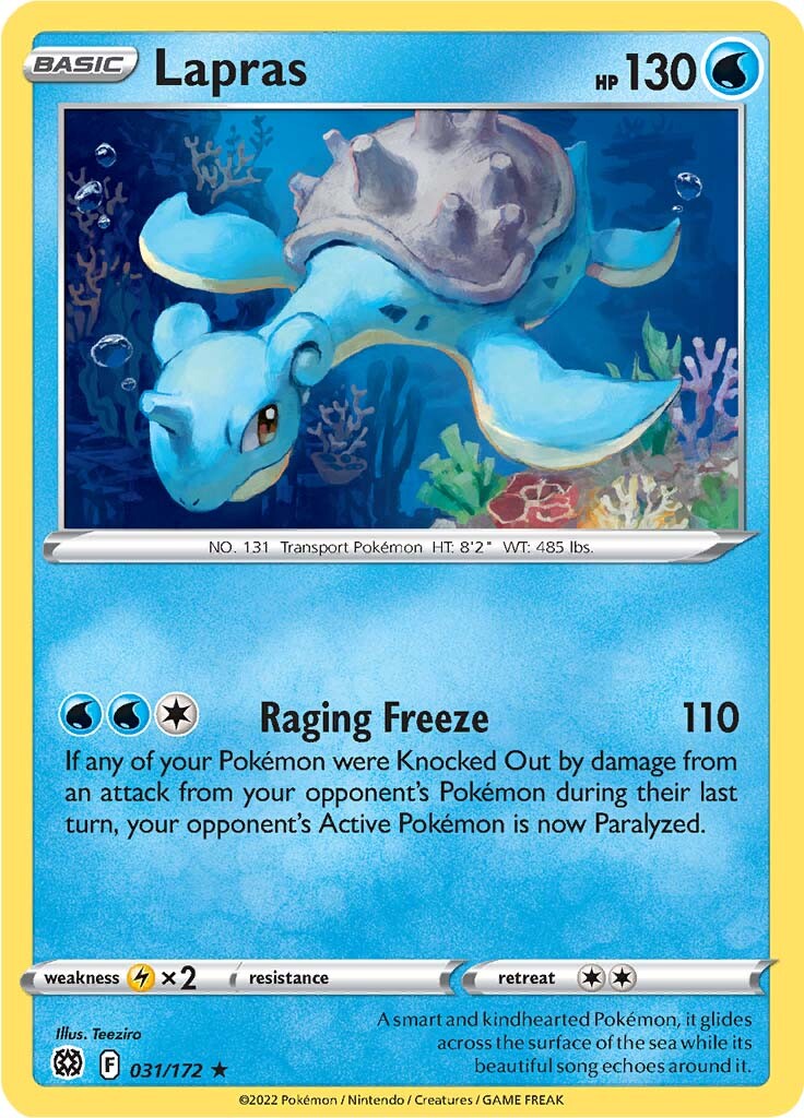 Lapras (031/172) [Sword & Shield: Brilliant Stars] | Card Merchant Takapuna