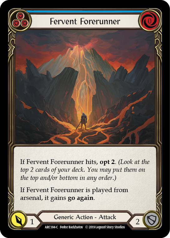 Fervent Forerunner (Blue) [ARC184-C] (Arcane Rising)  1st Edition Normal | Card Merchant Takapuna