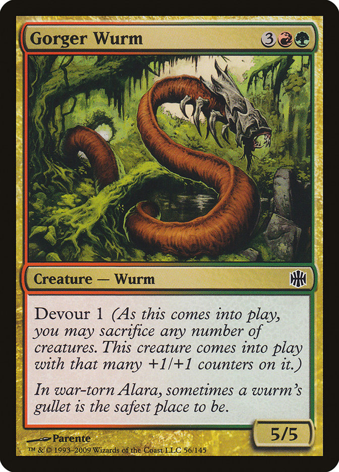 Gorger Wurm [Alara Reborn] | Card Merchant Takapuna