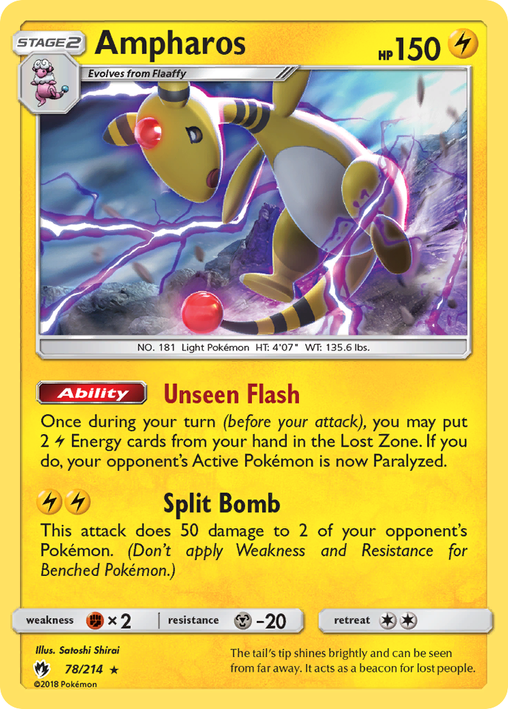 Ampharos (78/214) [Sun & Moon: Lost Thunder] | Card Merchant Takapuna