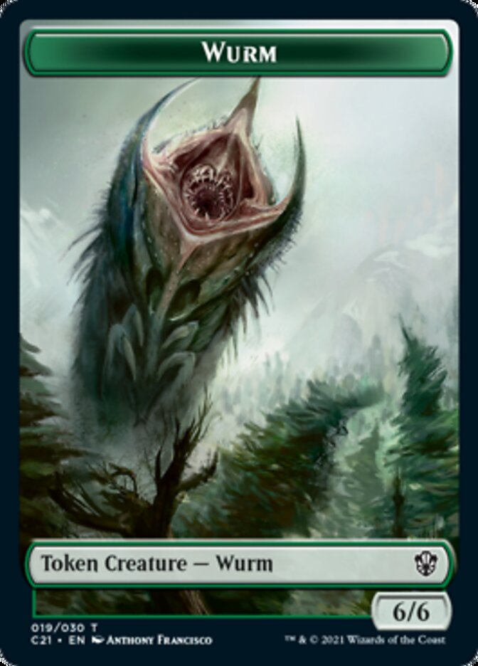 Wurm // Kraken Double-Sided Token [Commander 2021 Tokens] | Card Merchant Takapuna