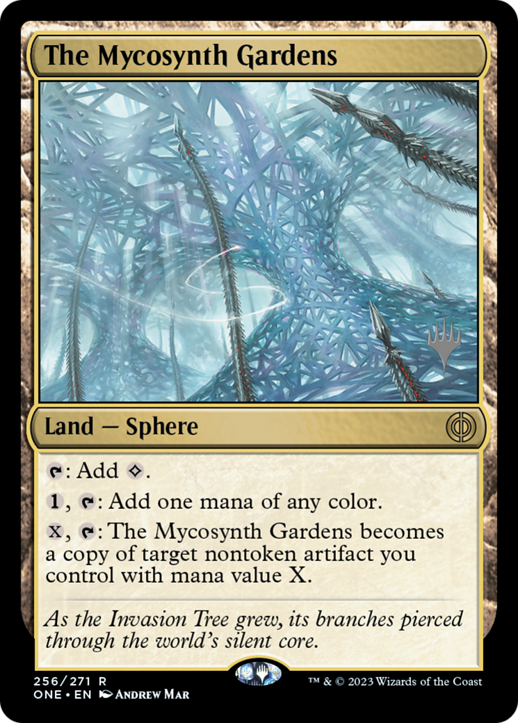 The Mycosynth Gardens (Promo Pack) [Phyrexia: All Will Be One Promos] | Card Merchant Takapuna